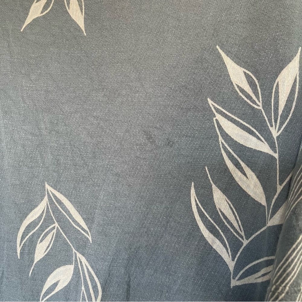 Lucky Brand Blue Short Sleeve Front Wrap & Toe Shirt Casual Comfy Top - Picture 5 of 7